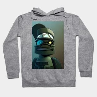 Green smiling robot Hoodie